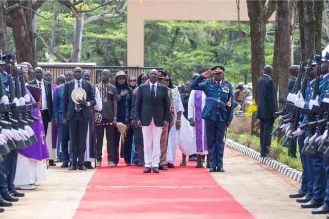 President William Ruto leads the unveiling ceremony of the Raila Odinga Mausoleum at Kang’o ka Jaramogi in Bondo, Siaya County, on October 7, 2026.