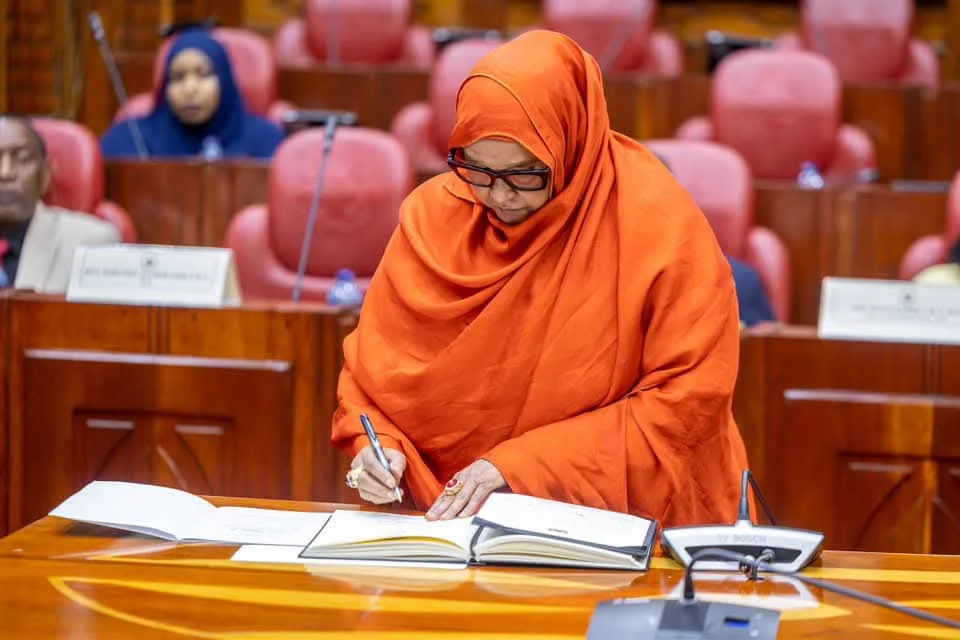 Commissioner Fatuma Ali Ibrahim after she was sworn in at Parliament on 8th October, 2026. PHOTO: DAVID BOGONKO NYOKANG'I
