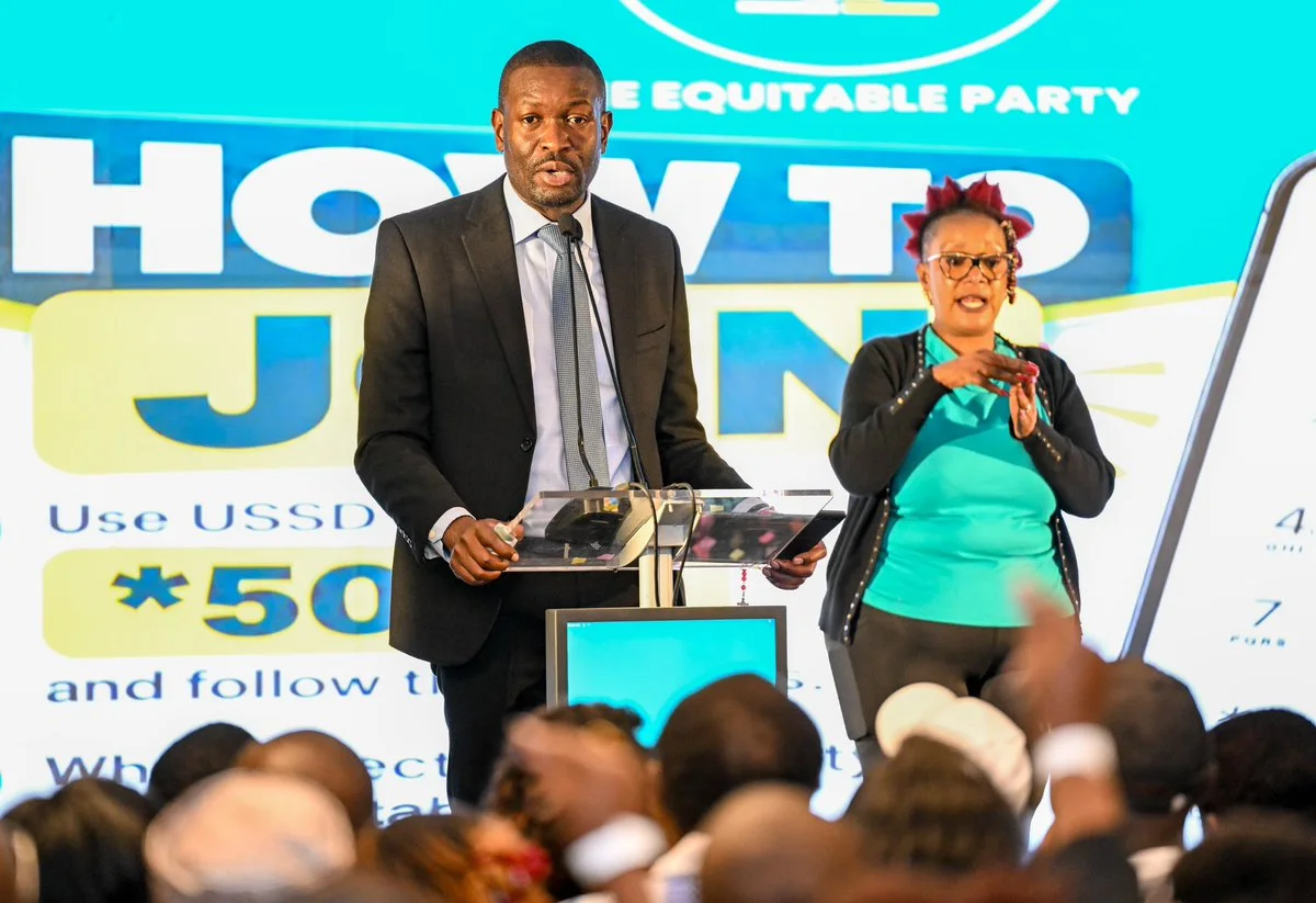 Nairobi Senator Edwin Sifuna during the launch of The Equitable Party (TEP) in Nairobi on October 4, 2026