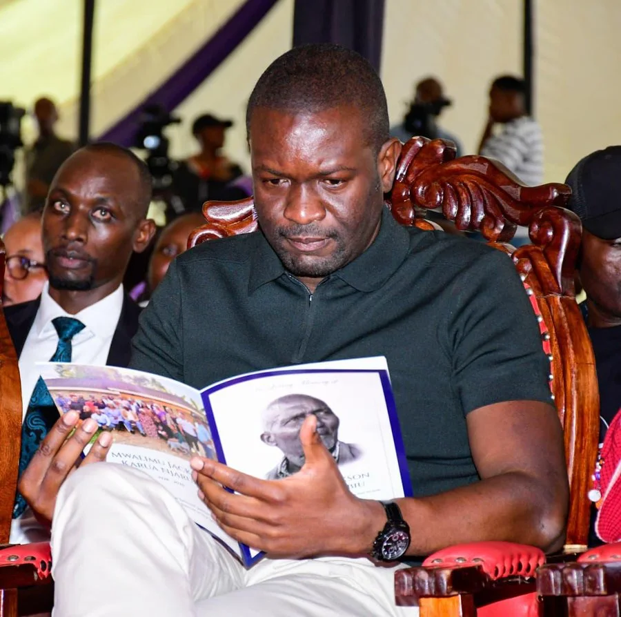 Nairobi Senator Edwin Sifuna at Mugumo Primary School in Gichugu, Kirinyaga County on October 3, 2026