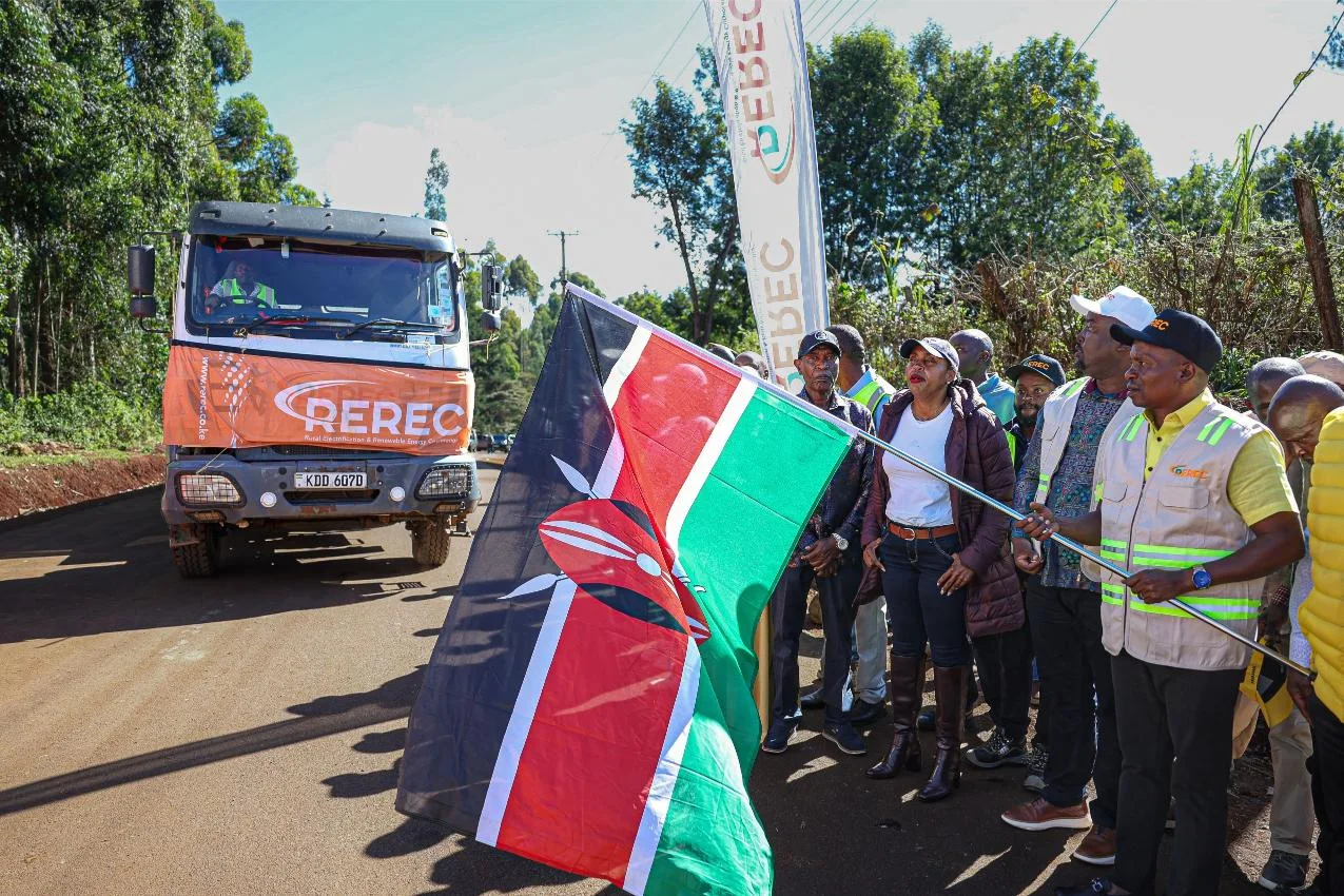 Deputy President Kithure Kindiki flagging off the just completed construction of the Gathunguri-Waihara- Kabebero road, Othaya Constituency in Nyeri County on October 12, 2026.