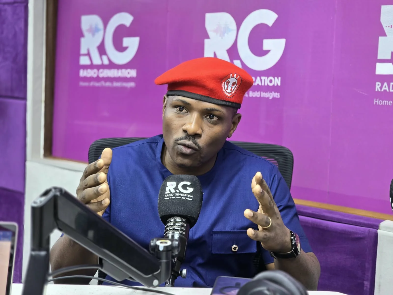 2027 Presidential Aspirant Patrick Osoi, during Radio Generation’s Powerfile show on October 12, 2026.