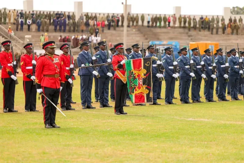 Kenya Army parade during the rehearsals for Mashujaa day at Kipchoge Keino Stadium on October 13, 2026