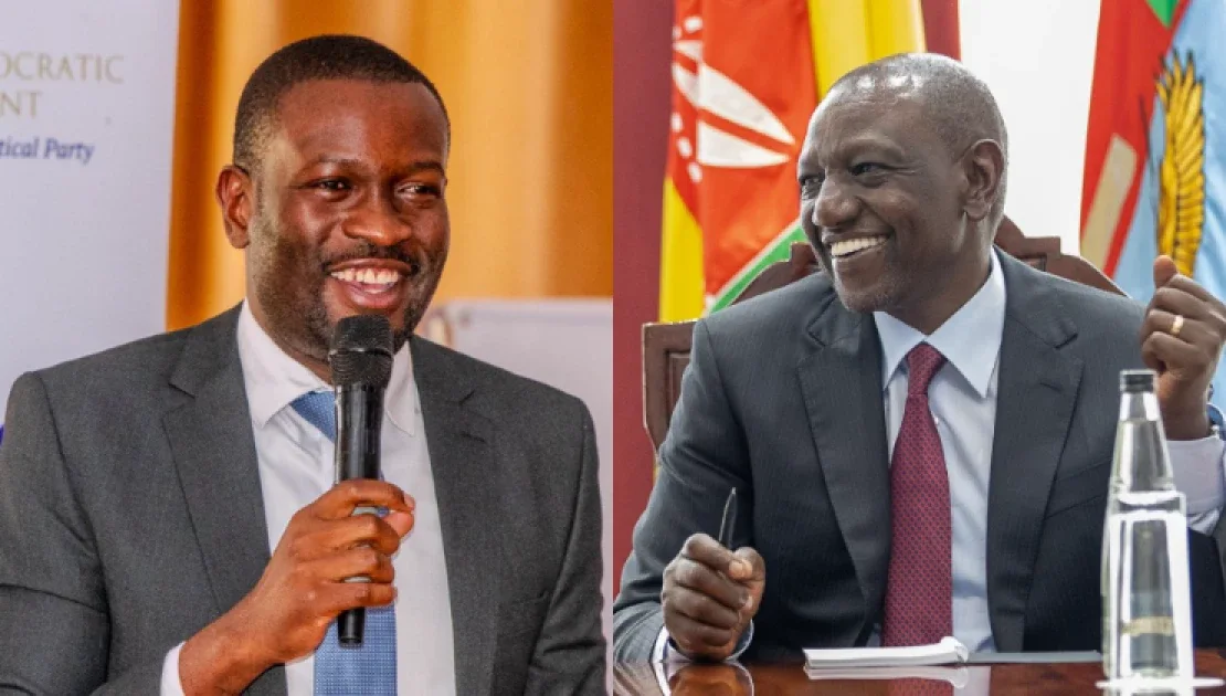 A side-by-side image of Nairobi Senator Edwin Sifuna and President William Ruto