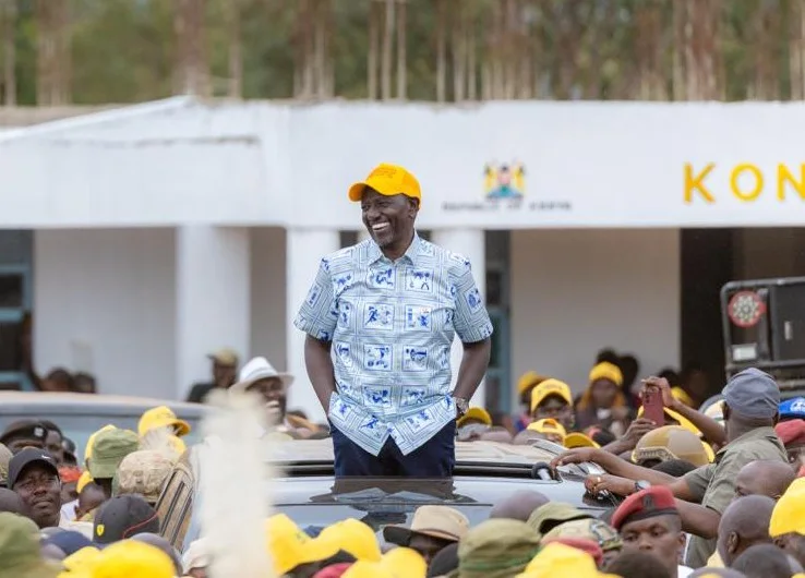 President William Ruto during the inspection of the construction of Kongasis Teachers Training College in Churo, Tiaty Constituency, Baringo County on October 13, 2026.