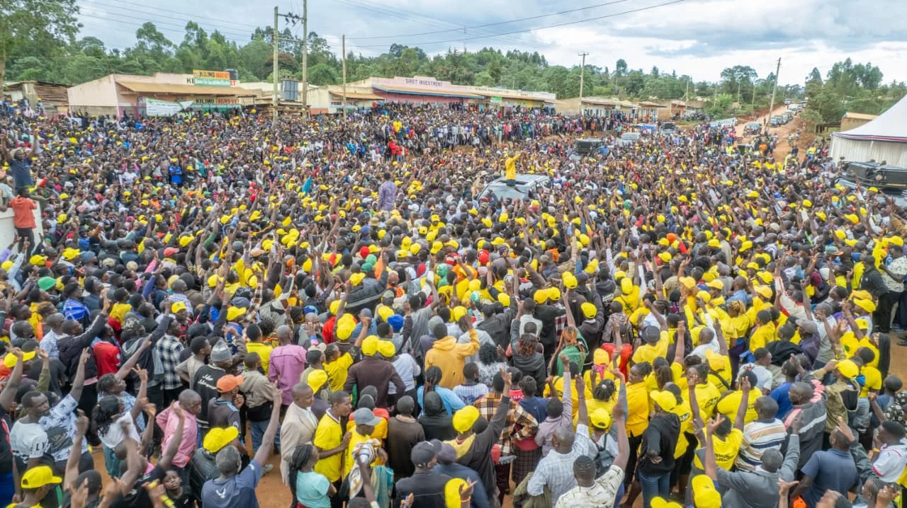 President William Ruto addressing residents of Cherangany Constituency, Trans Nzoia County, on October 14, 2026.