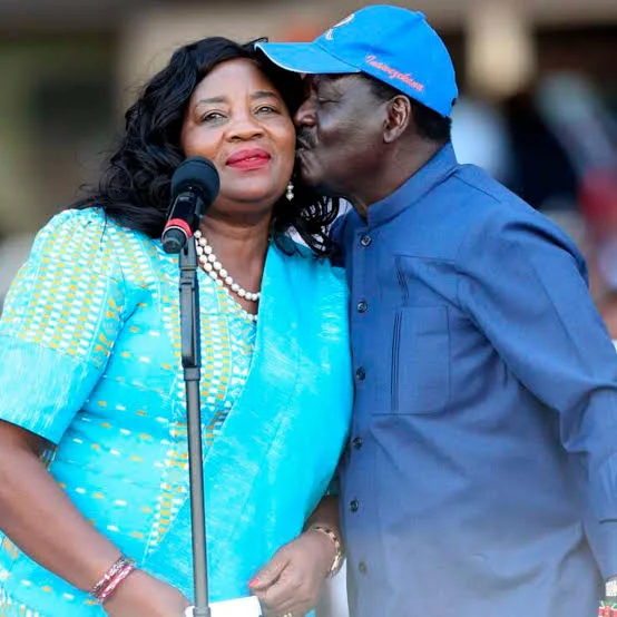 Ida odinga and her late husband, Former Prime Minister Raila Odinga at a past event