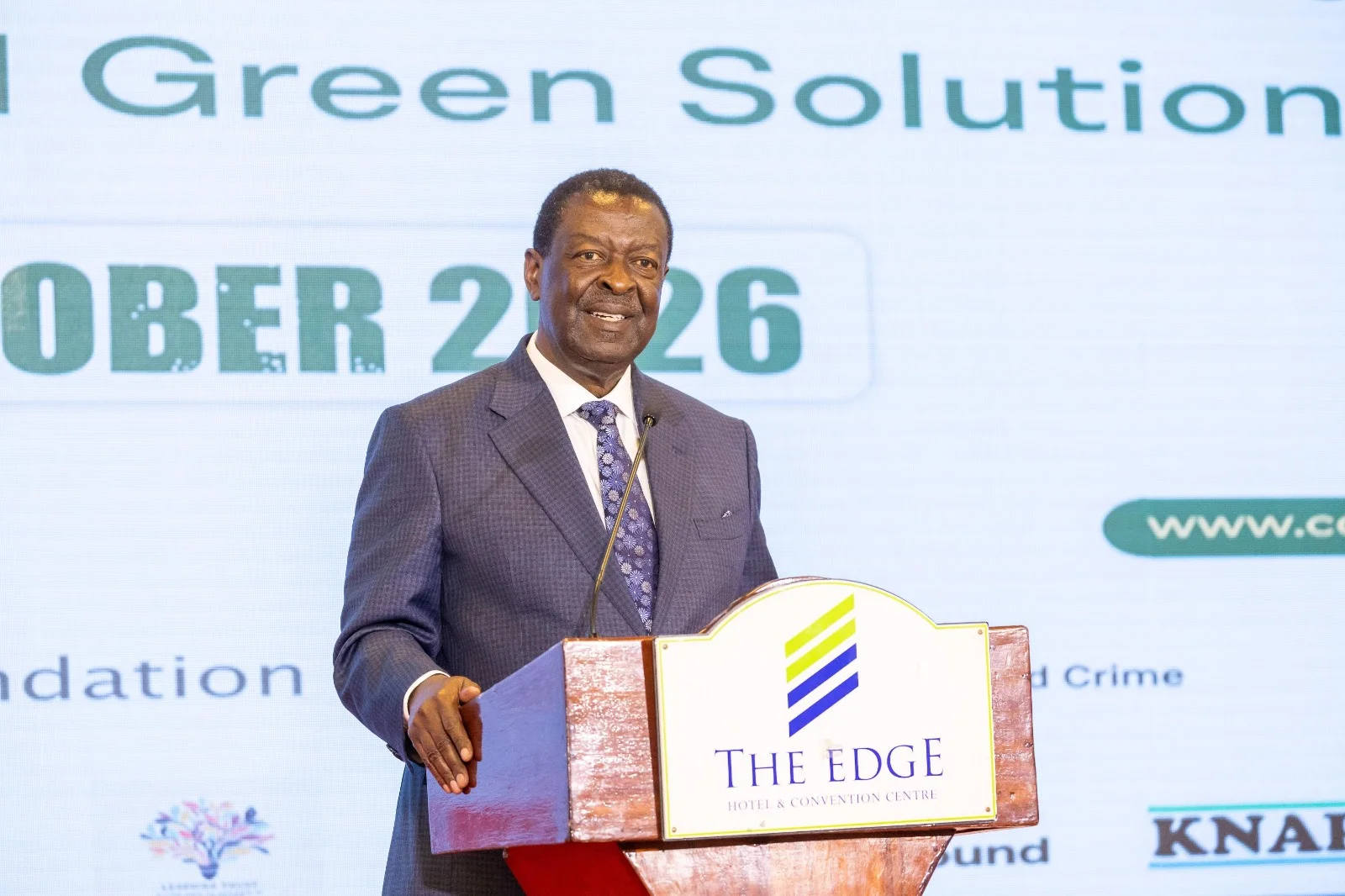 Prime Cabinet Secretary Musalia Mudavadi speaking during the closing ceremony of the fourth Correctional Services Week at the Edge Convention Centre in Nairobi, on October 15, 2026.