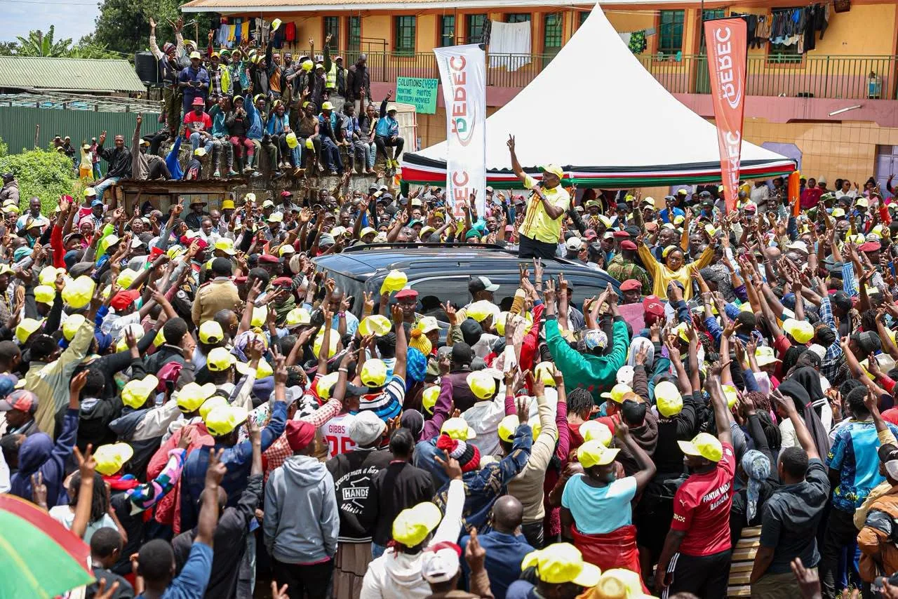 Deputy President Kithure Kindiki during public engagements in Ndia and Gichugu constituencies in Kirinyaga County on Friday – PHOTP/DPCS