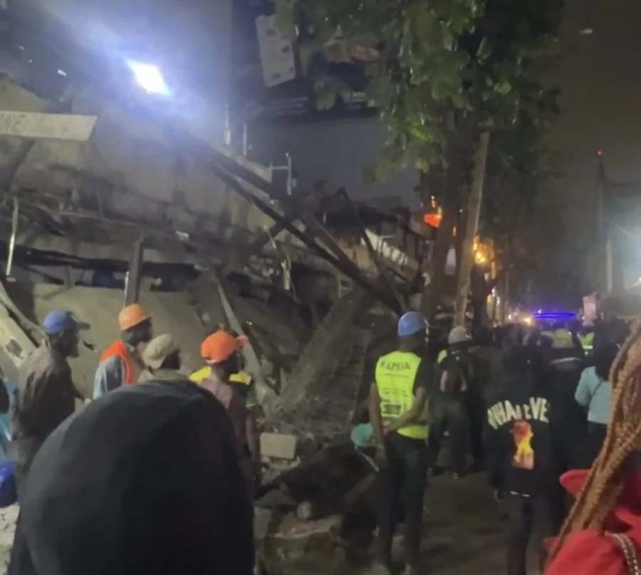 Rubbles from the collapsed building that housed Club Avenida along Moi Avenue in Nairobi CBD on October 16, 2026.