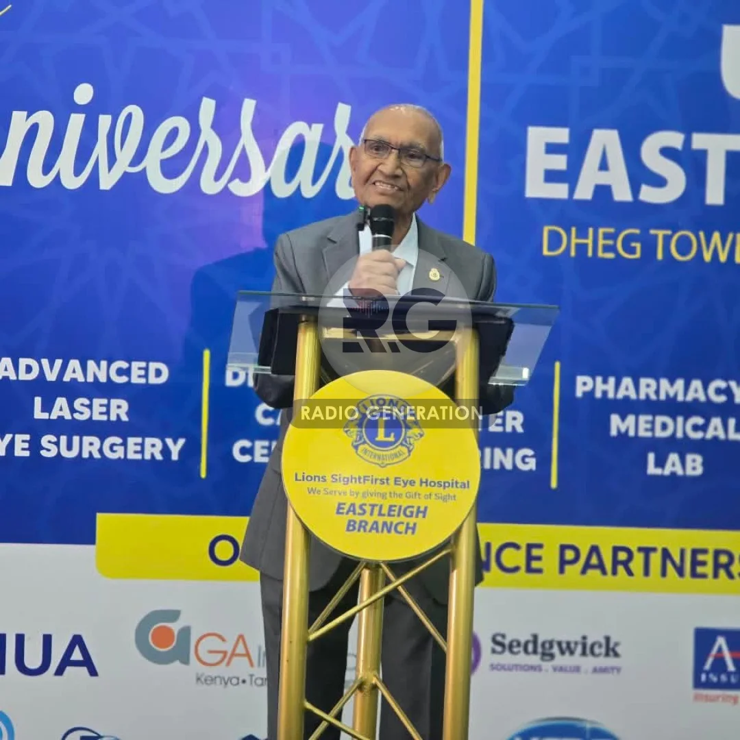 Lions SightFirst Eye Hospital, Chair, Dr Manilal Dodhia speaking during the Hospital's Eastleigh Branch First Year Anniversary celebration in Nairobi on October 17, 2026