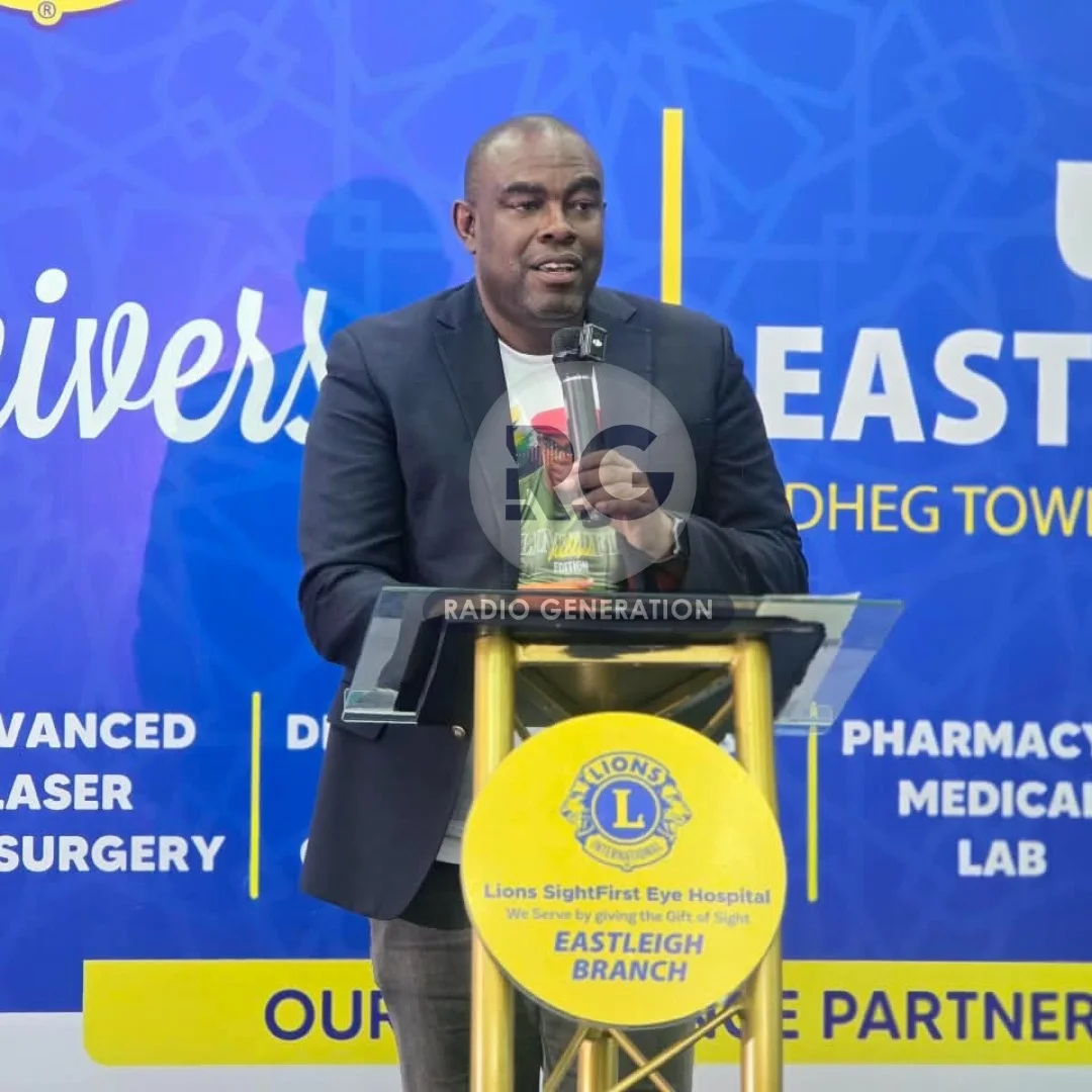 California MCA, Hashim Kamau speaking during the Hospital's Eastleigh Branch First Year Anniversary celebration in Nairobi on October 17, 2026.
