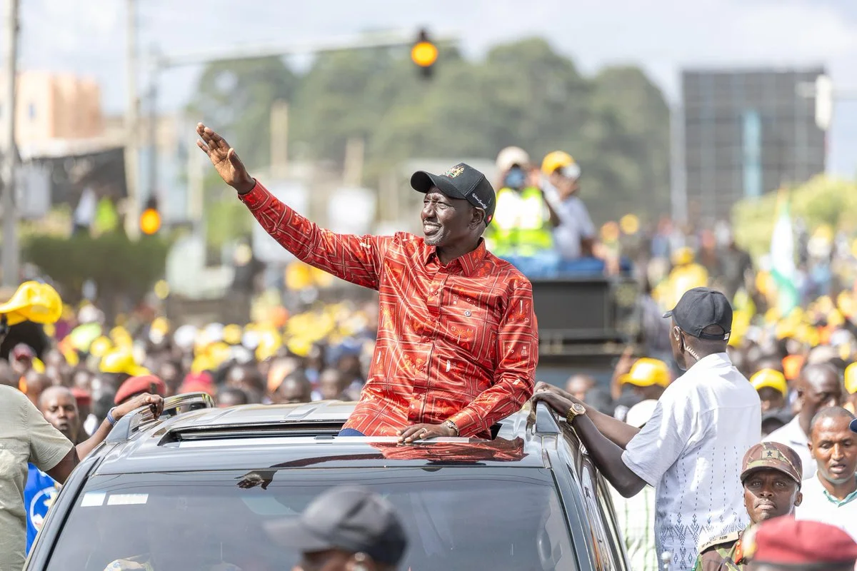 President William Ruto in Eldoret City in Uasin Gishu on October 17, 2026