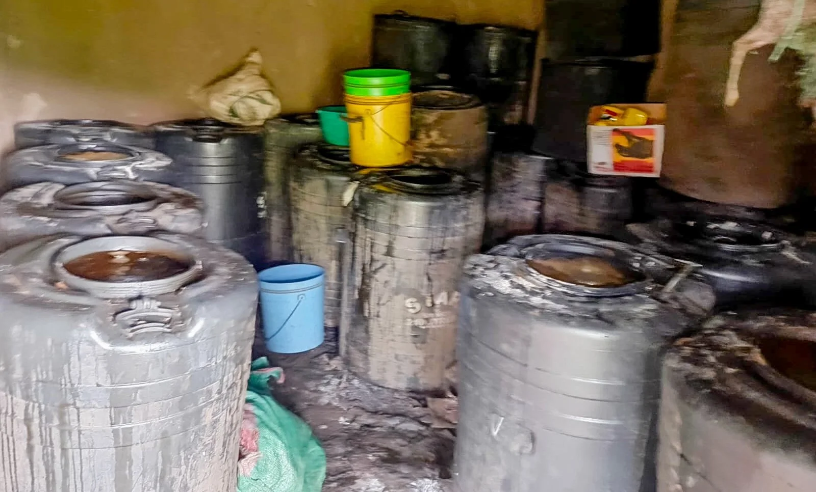 Part of illicit brew destroyed by police in Kisii County on October 17, 2026.