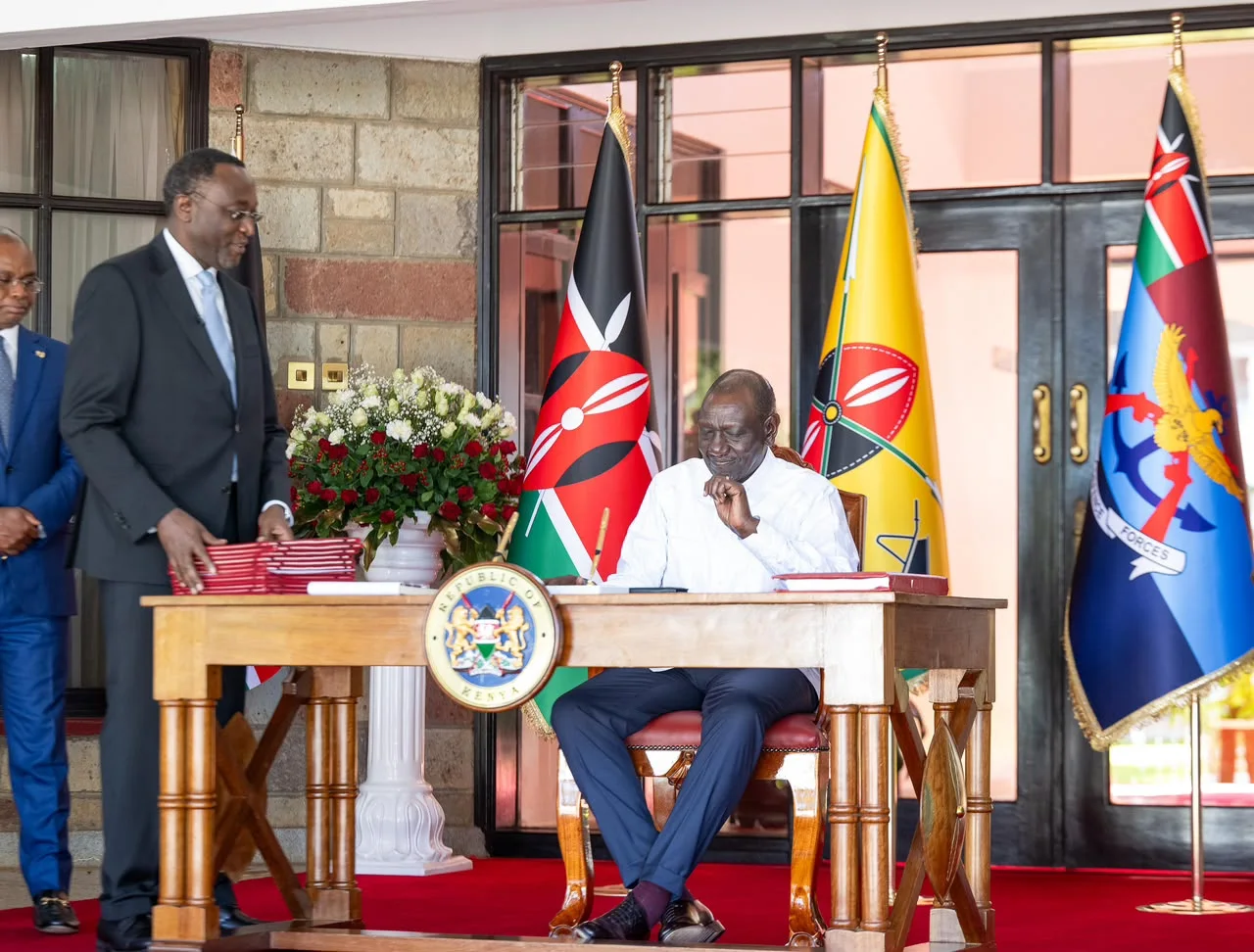President Wiliam Ruto Assents to County Assembly Services (Amendment)Bill 2023 and the County Governments Additional Allocations Bill, Senate Bills No. 8 of 2026 at the Eldoret State Lodge, Uasin-Gishu County, 19th October 2026.