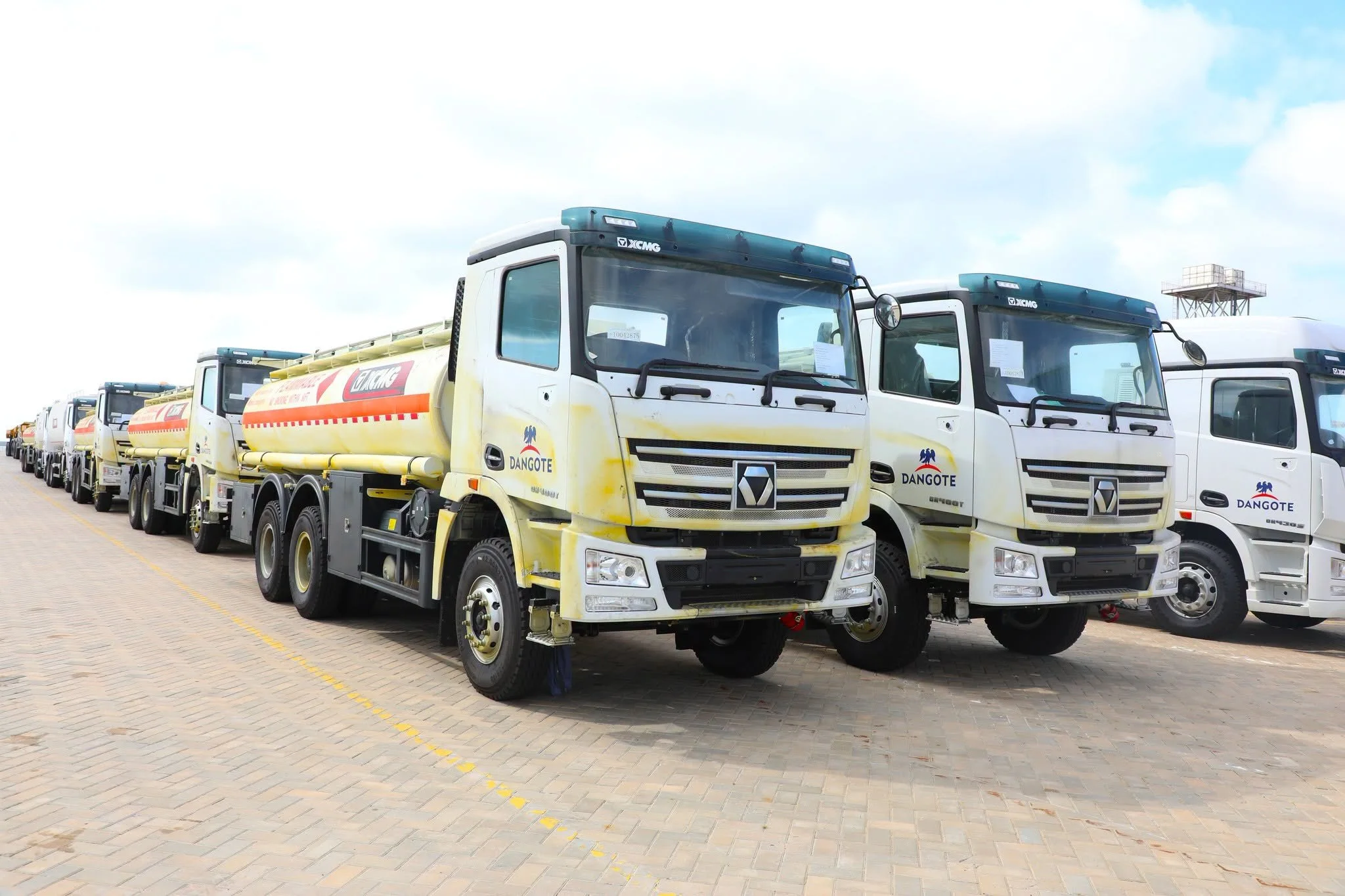 Heavy trucks meant for Dangote Refinery received in Lamu Port on October 21, 2026.