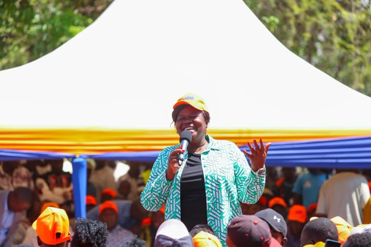 Homa Bay Governor Gladys Wanga addressing resident on October 21, 2026 – PHOTO/HANDOUT