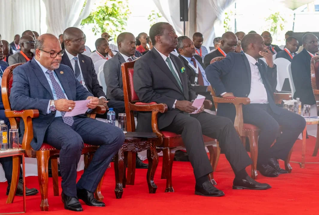 Principal Secretary for Science, Research and Innovation, State Department for Science Research and Innovation (LEFT), Prime Cabinet Secretary Musalia Mudavadi (CENTRE) Ahmed Abdisalan Ibrahim Principal Secretary (PS) for the State Department for National Government Coordination (RIGHT) during the at the opening of the Africa Technology Leadership Conference 2026 in Nairobi - PHOTO/OPCS