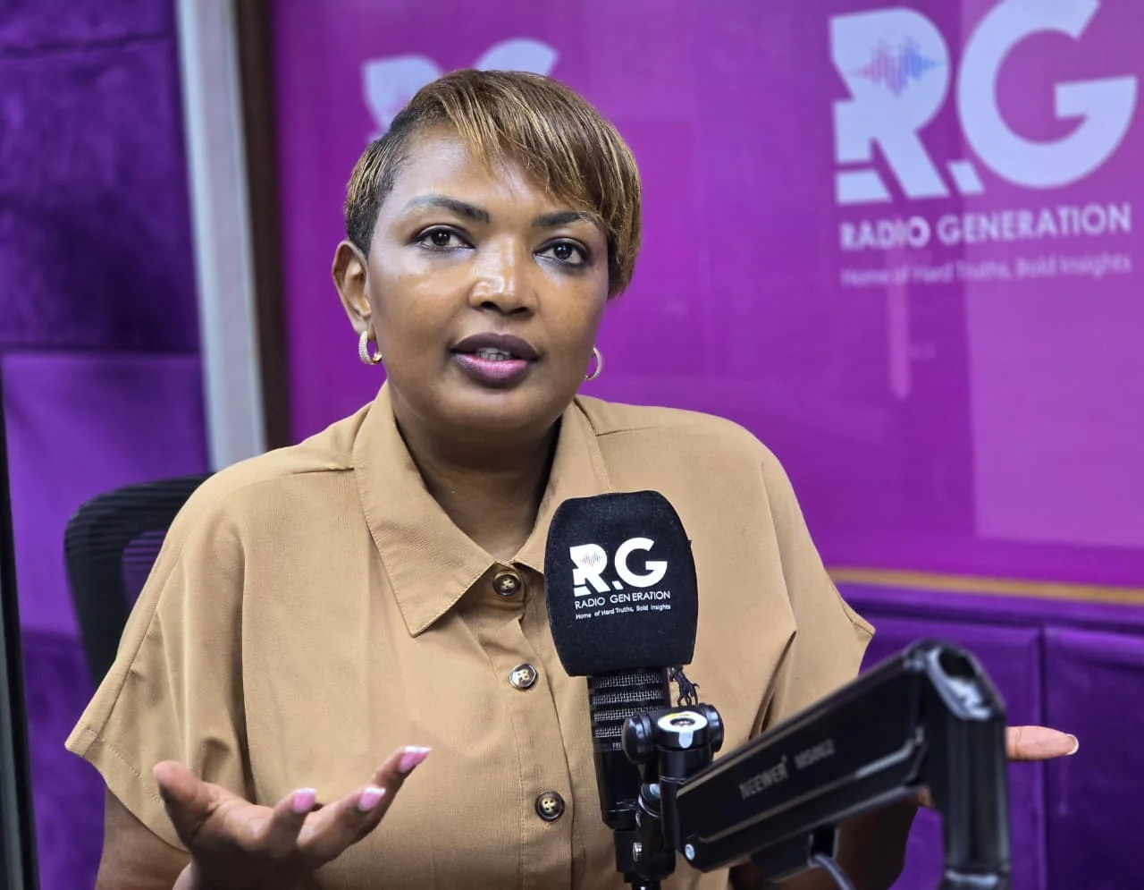Nominated Senator Karen Nyamu in an interview at Radio Generation on October 23, 2026.