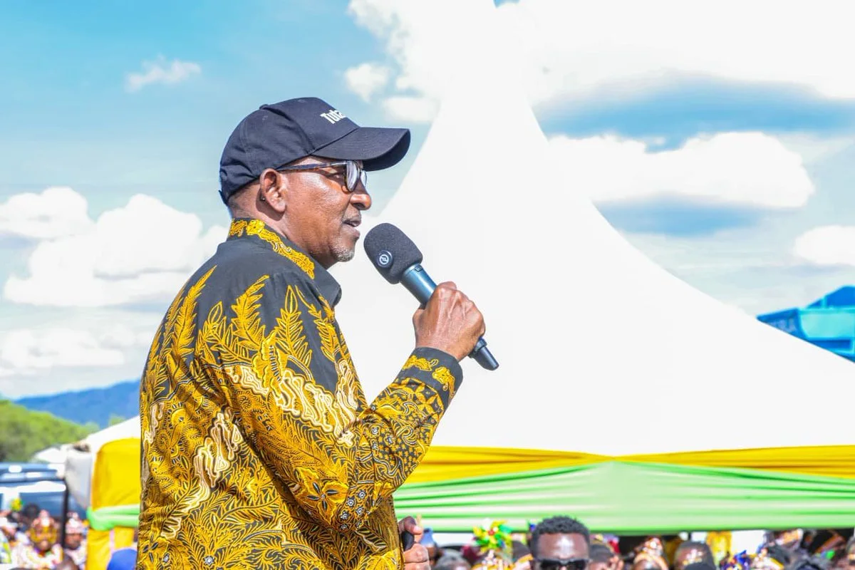 Health Cabinet Secretary Aden Duale speaking in Samburu County on October 25, 2026.