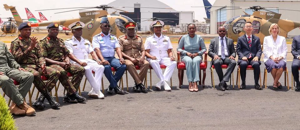 Kenyan military officials alongside army officials from the United States and South Korea posing for a photo in Nairobi on Friday, October 23, 2026.